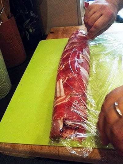 filetto di maiale avvolto nella pancetta
