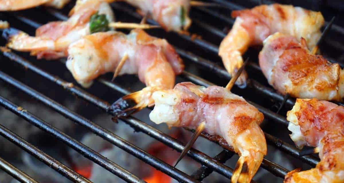 gamberi avvolti nella pancetta
