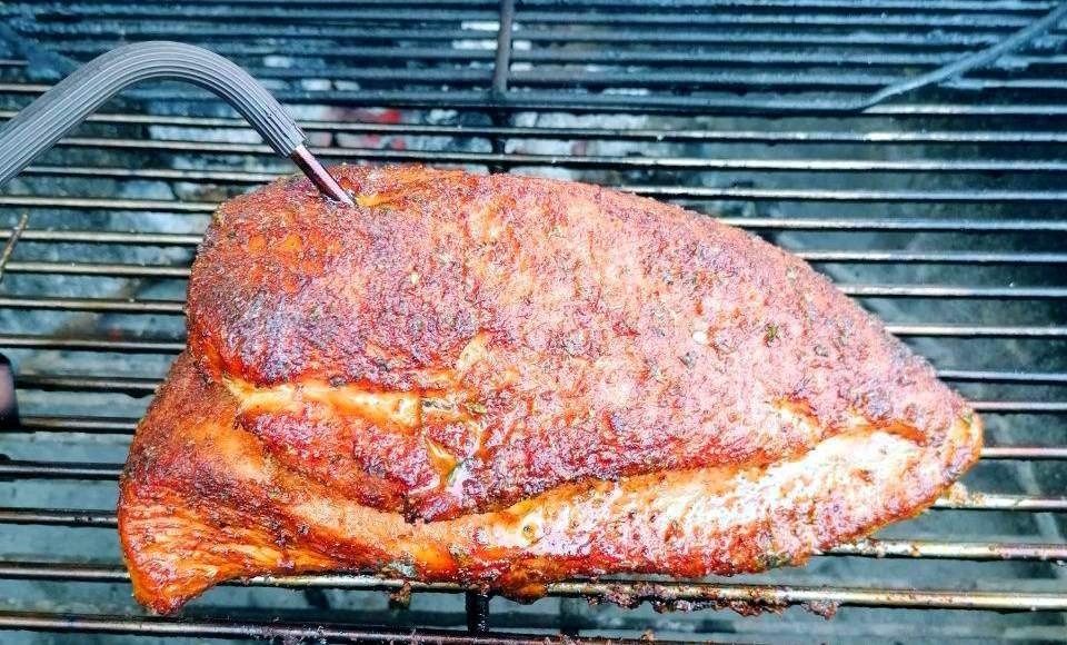fesa di tacchino affumicata al bbq