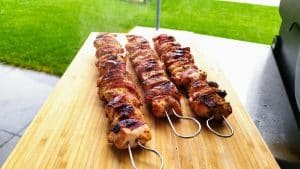 spiedini di pollo alla griglia