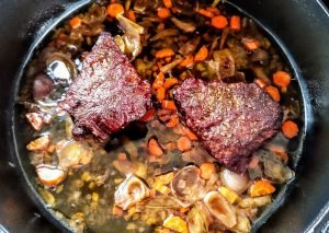 Guancia di manzo affumicata e brasata alla Guinness