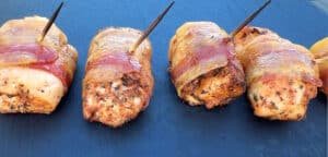 bocconcini di pollo avvolti nella pancetta