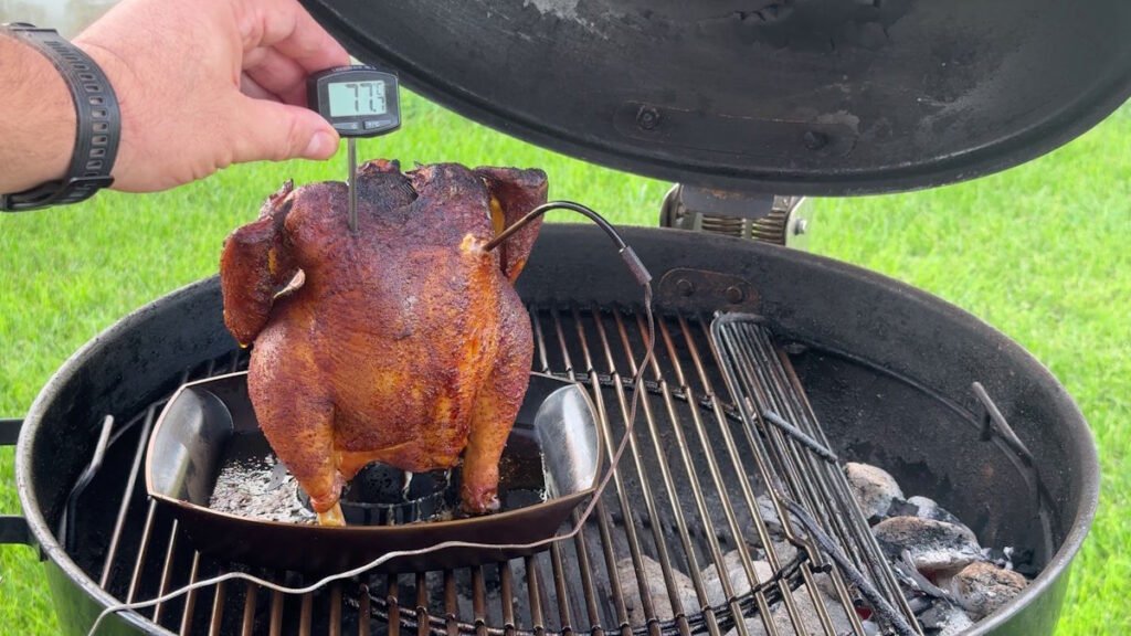 Pollo al barbecue beer can chicken