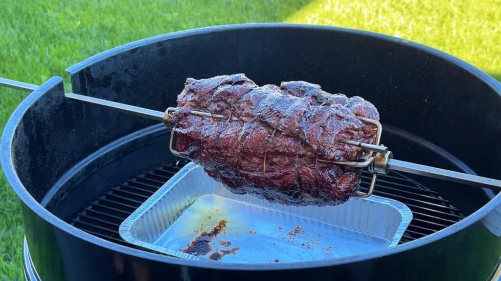 Reale sullo spiedo nel kettle