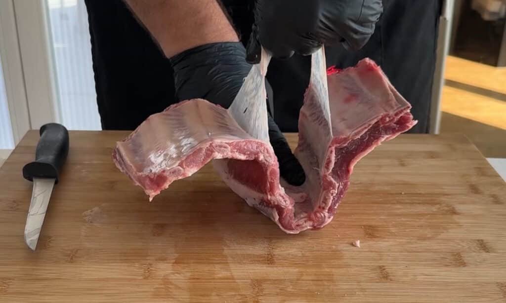 Rimozione della pleura dalle costine