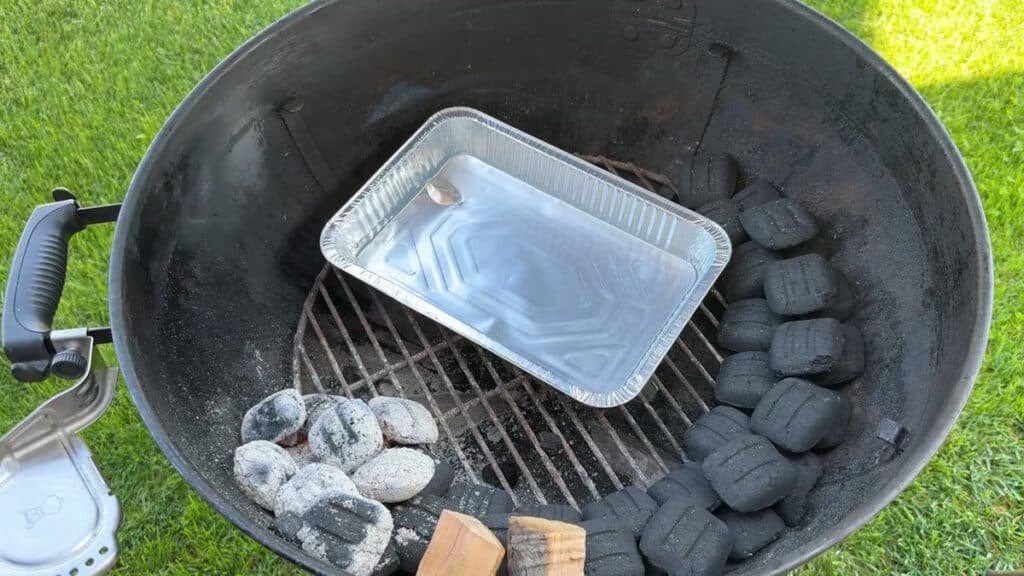 Setup bbq kettle con snake method