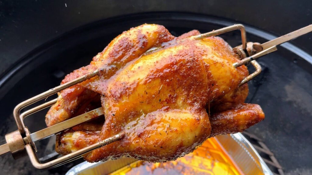 Pollo ruspante sul girarrosto