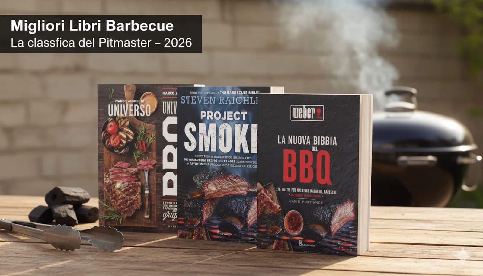 Selezione dei migliori libri sul barbecue scelti da un pitmaster, con manuali e guide per grigliare e cucinare al barbecue