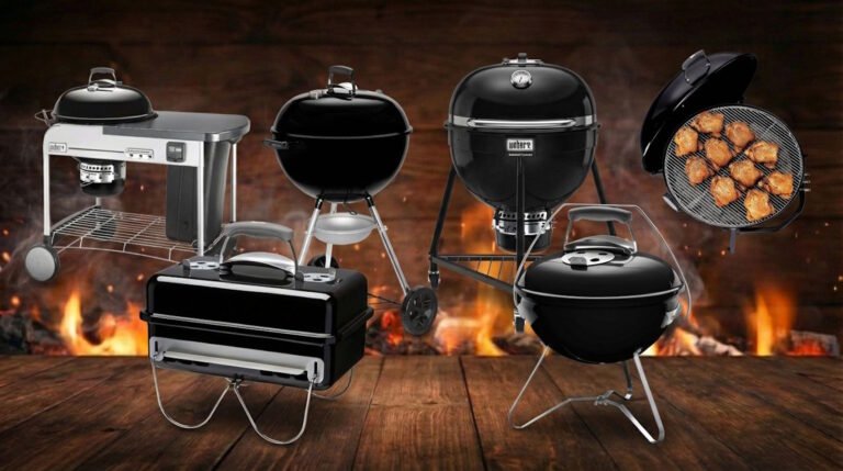 Guida alla scelta barbecue Weber a carbone: confronto tra i modelli Compact, Original, Master Touch e Performer in giardino